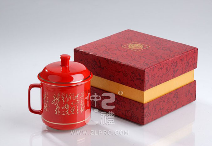 中國(guó)紅英式詩(shī)詞單杯