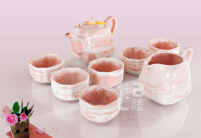 自然之紅四方茶具