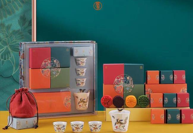 百鳥朝鳳 中秋茶具月餅禮盒裝