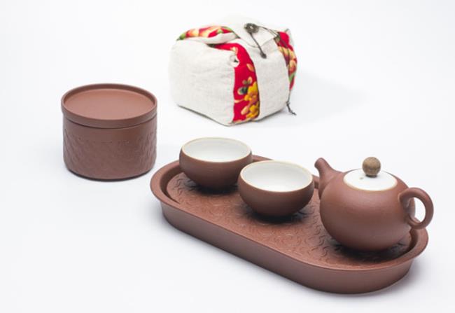 五行火淺棕茶具