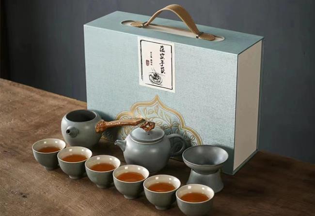 金石深亞灰茶具